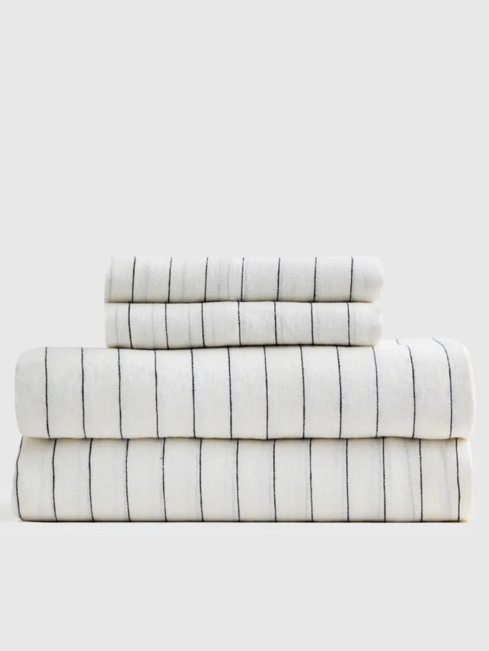 Quince 100% Linen Pencil Stripe Sheet Set & 2 Pillowcases! Queen (923)